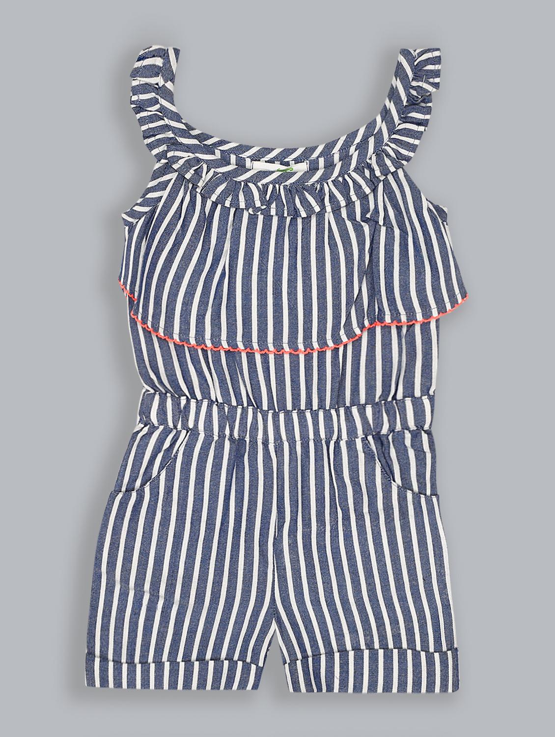 grey striped playsuits - 18031592 - Zoom Image - 1