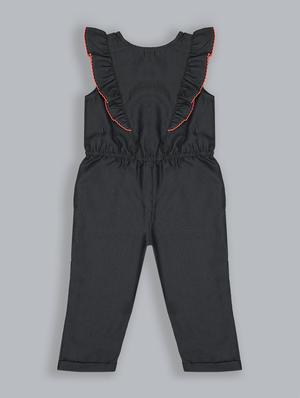 grey embroidered detail jumpsuit - 18031597 - Standard Image - 2