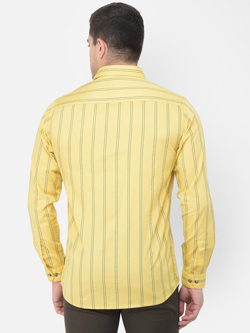 yellow striped casual shirt - 18032011 - Zoom Image - 3