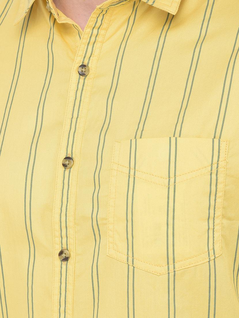 yellow striped casual shirt - 18032011 - Zoom Image - 5