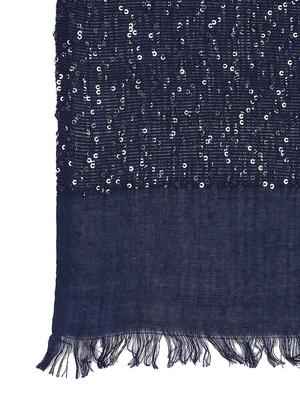 navy blue embellished stole - 18032281 - Standard Image - 5