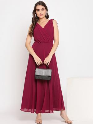 cami neck solid fit & flare dress - 18032334 - Standard Image - 4