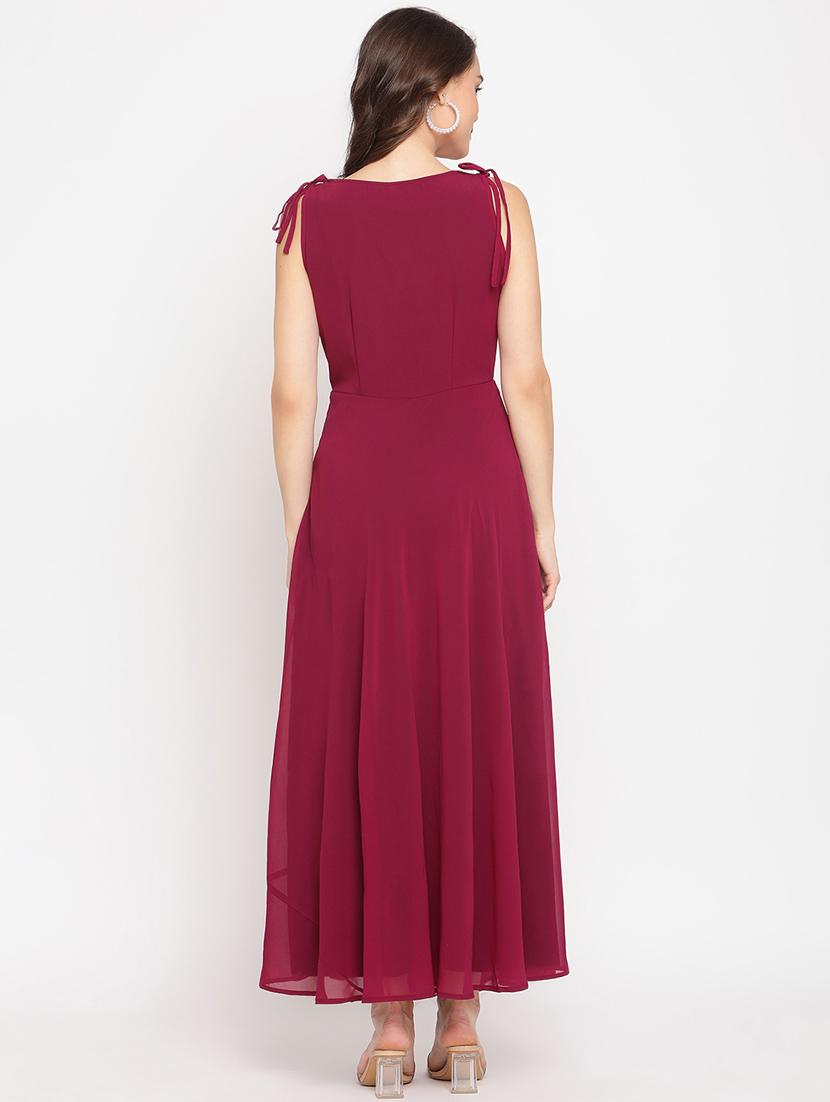 cami neck solid fit & flare dress - 18032334 - Zoom Image - 3