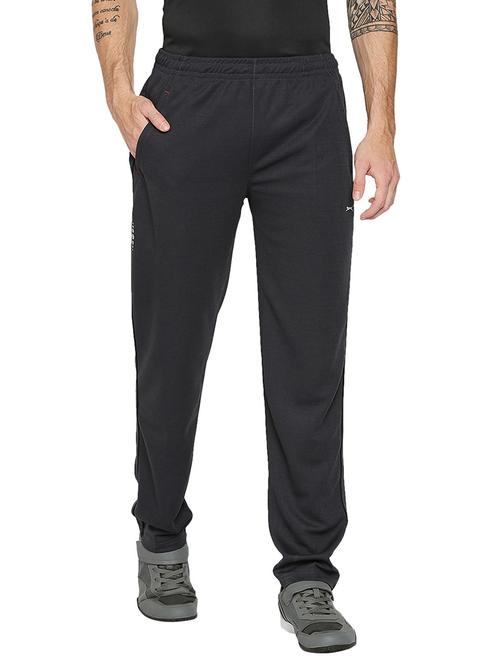 grey solid full length track pant - 18032486 - Standard Image - 1