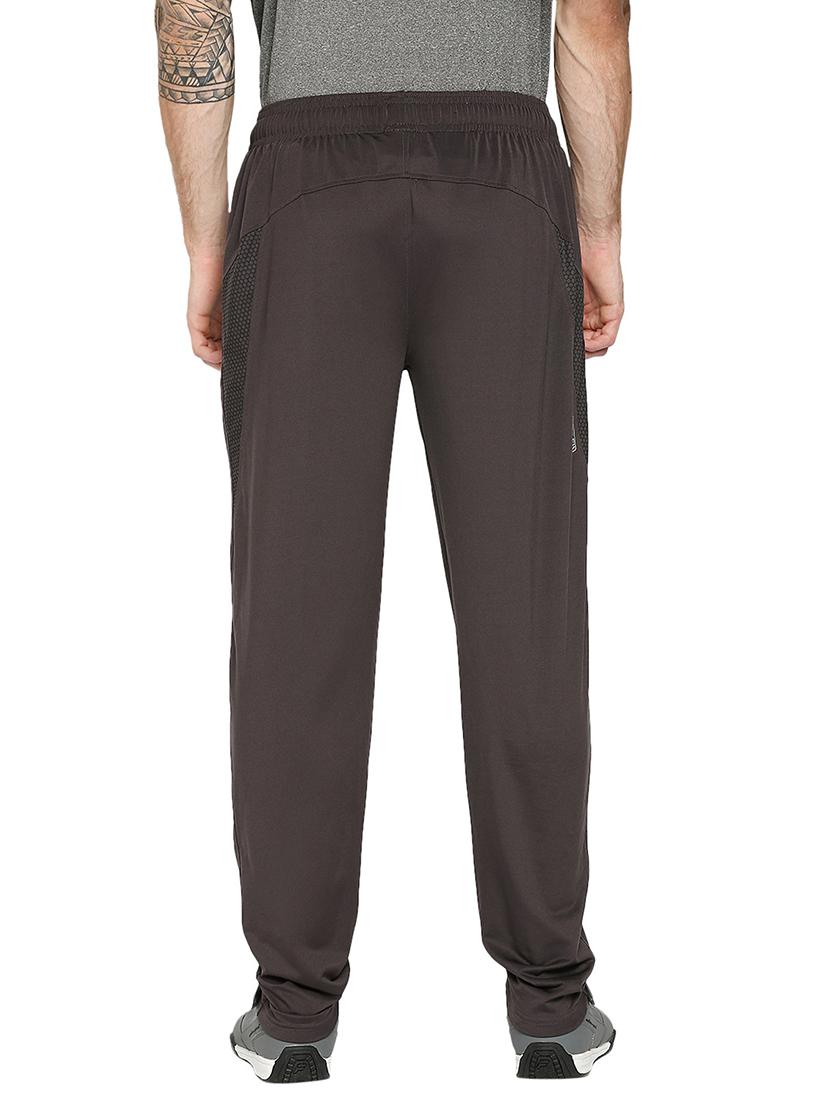 brown solid full length track pant - 18032490 - Zoom Image - 3