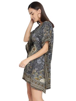 v-neck printed kaftan - 18032920 - Standard Image - 2