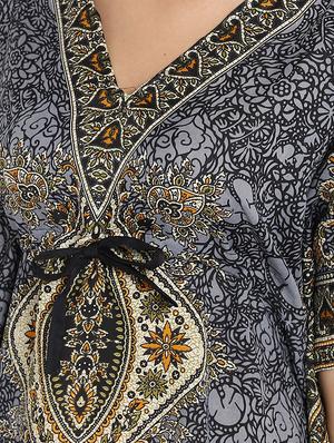 v-neck printed kaftan - 18032920 - Standard Image - 5