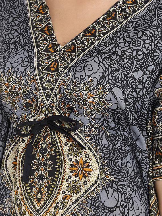 v-neck printed kaftan - 18032920 - Zoom Image - 5