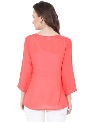 bell sleeved embroidered detail top - 18032955 - Standard Image - 3