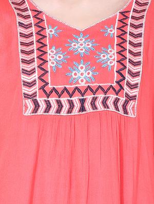 bell sleeved embroidered detail top - 18032955 - Standard Image - 5