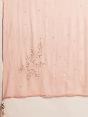 solid peach saree - 18032988 - Standard Image - 2