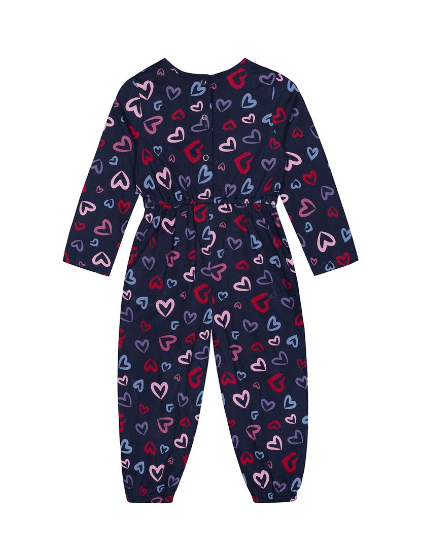 navy blue printed full leg jumpsuit - 18033086 - Zoom Image - 2