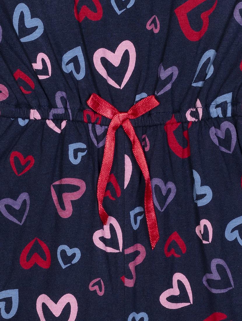 navy blue printed full leg jumpsuit - 18033086 - Zoom Image - 3
