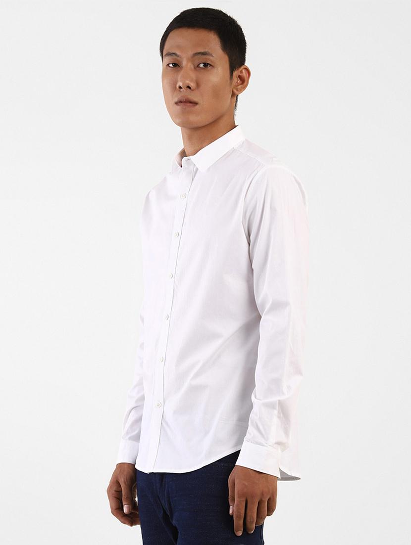 white solid casual shirt - 18033432 - Zoom Image - 2