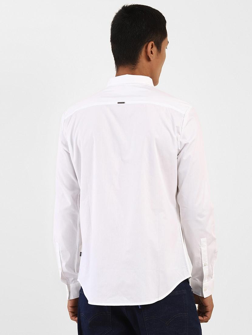 white solid casual shirt - 18033432 - Zoom Image - 3