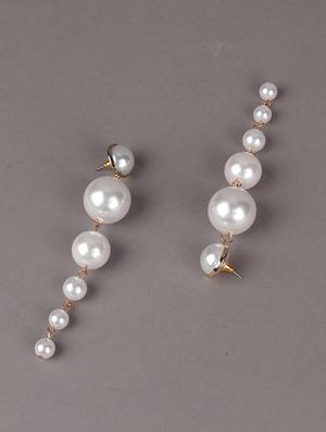 gold metal drop earring - 18034086 - Standard Image - 2