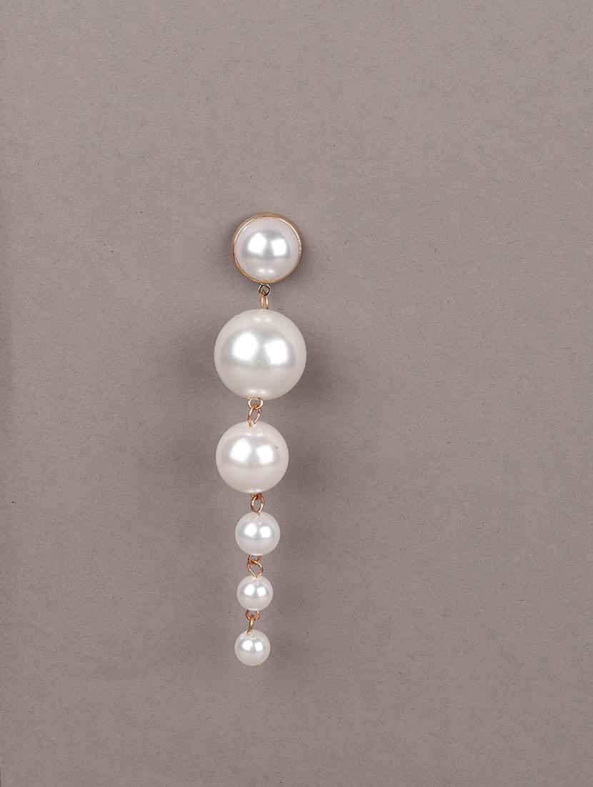 gold metal drop earring - 18034086 - Zoom Image - 4