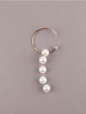 white metal drop earring - 18034089 - Standard Image - 2