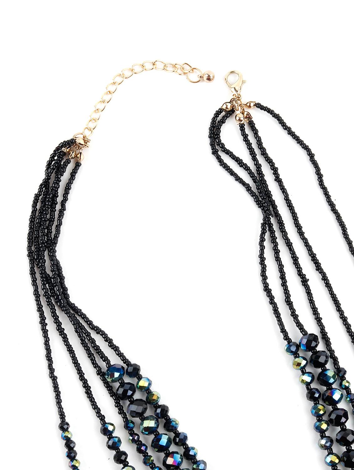 long crystal black beaded multi-row chain - 18034995 - Zoom Image - 3