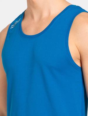 blue solid vest - 18038385 - Standard Image - 6