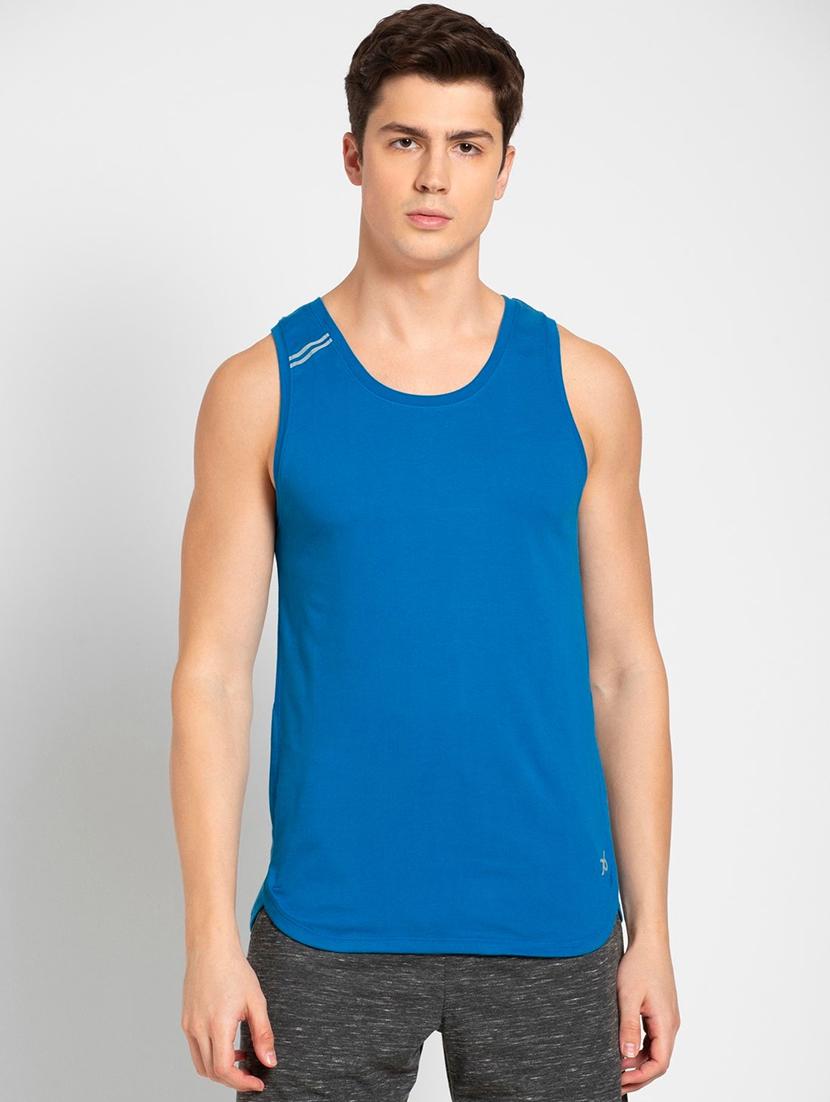 blue solid vest - 18038385 - Zoom Image - 1
