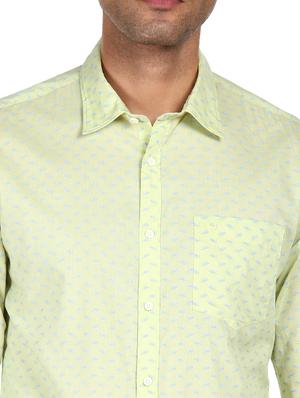yellow printed casual shirt - 18038476 - Standard Image - 6
