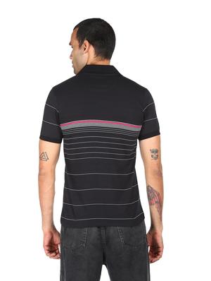 black striped polo t-shirt - 18038572 - Standard Image - 3