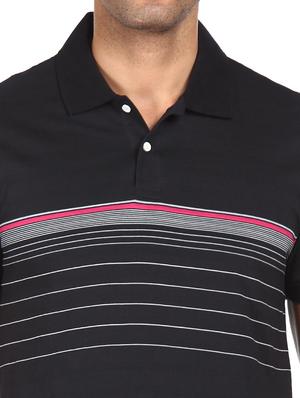 black striped polo t-shirt - 18038572 - Standard Image - 5