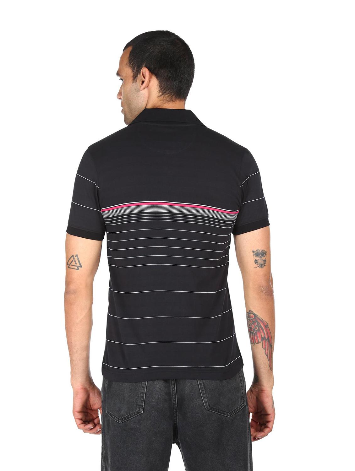 black striped polo t-shirt - 18038572 - Zoom Image - 3