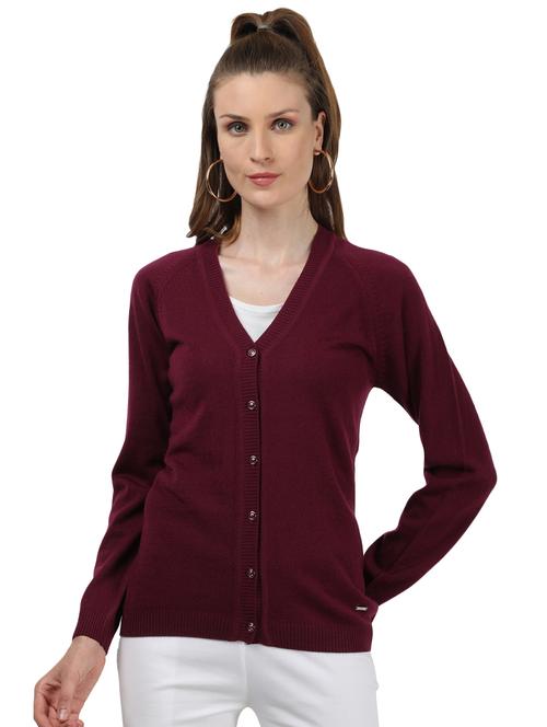v-neck wool cardigan - 18038876 - Standard Image - 1
