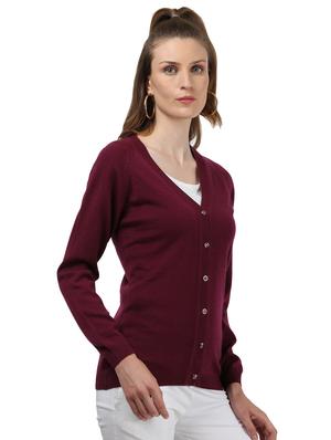 v-neck wool cardigan - 18038876 - Standard Image - 2
