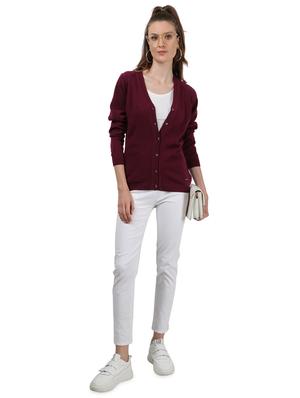 v-neck wool cardigan - 18038876 - Standard Image - 4