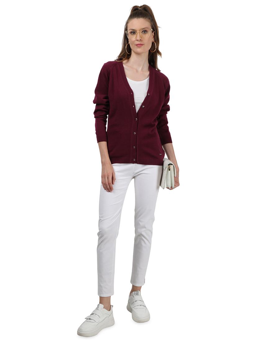 v-neck wool cardigan - 18038876 - Zoom Image - 4
