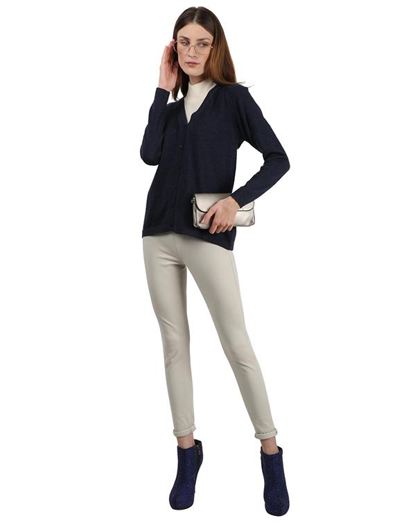 v-neck wool cardigan - 18039029 - Zoom Image - 4