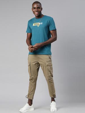 brown solid cargos casual trouser - 18039815 - Standard Image - 4