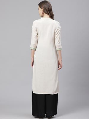women's embroidered stitched cotton kurta/kurti's bani - 18040924 - Standard Image - 3