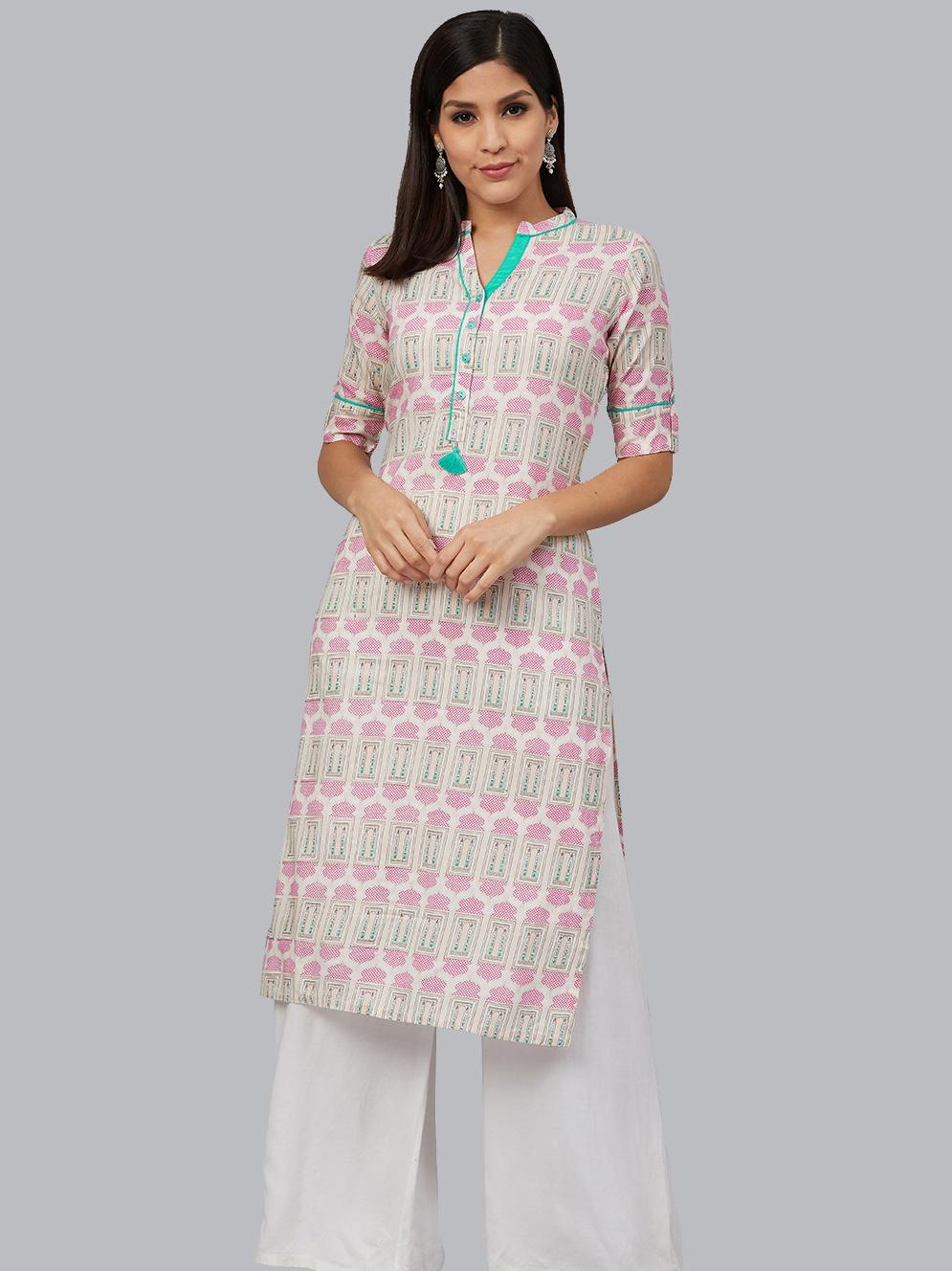 bani women blue straight kurta care - 18040946 - Zoom Image - 1
