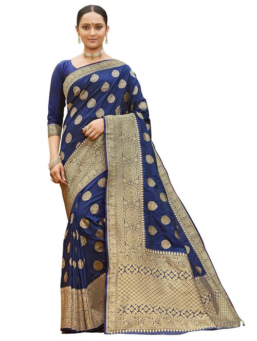 jacquard work woven saree with blouse - 18041176 - Standard Image - 1