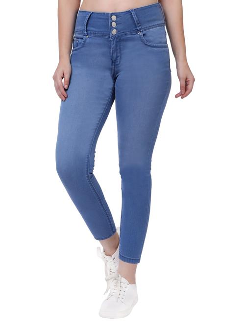 high rise stone washed jean - 18041269 - Standard Image - 1
