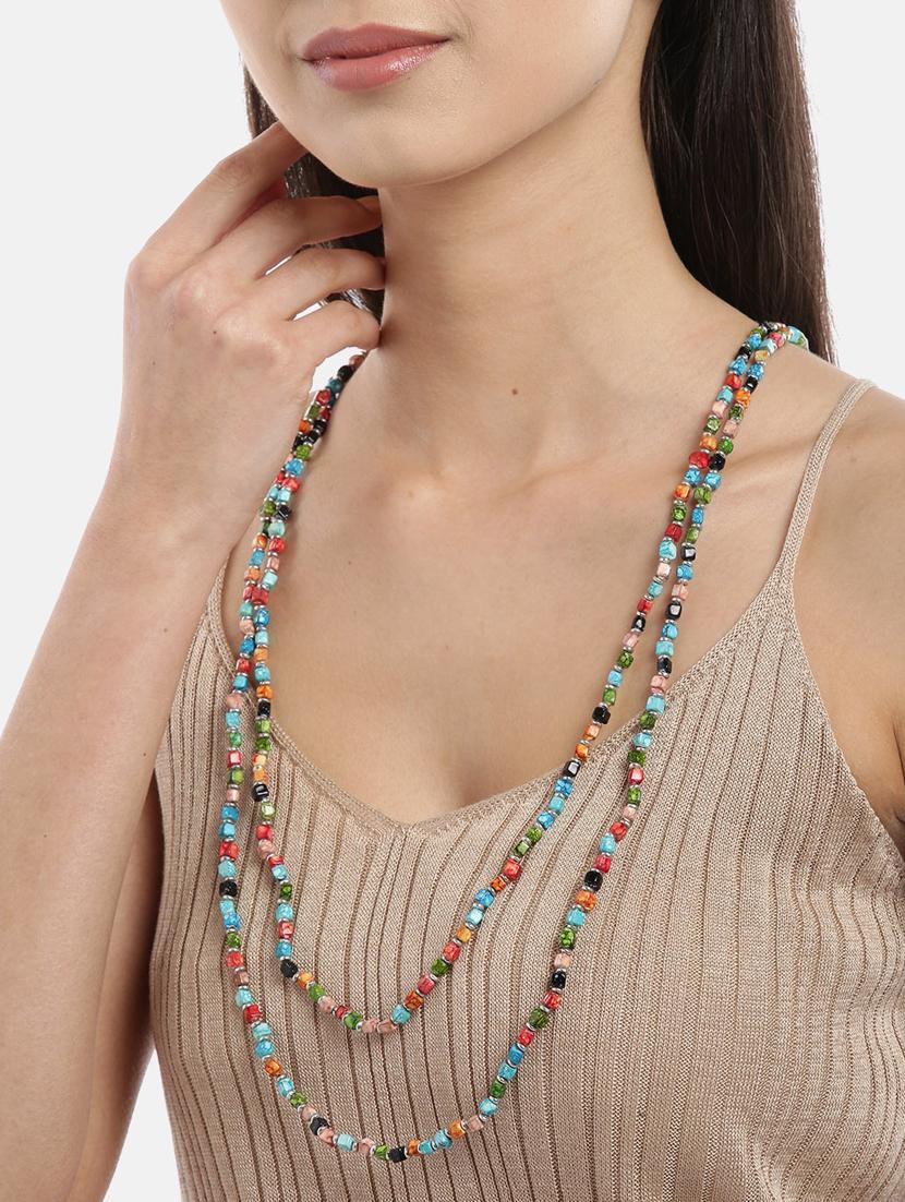 multicolored beaded layered necklace - 18041702 - Zoom Image - 2