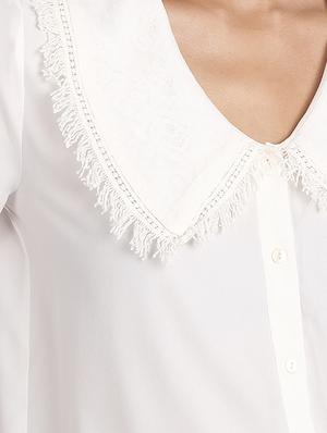 v-neck solid top - 18042061 - Standard Image - 5