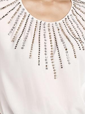 round neck embellished crop top - 18042074 - Standard Image - 5