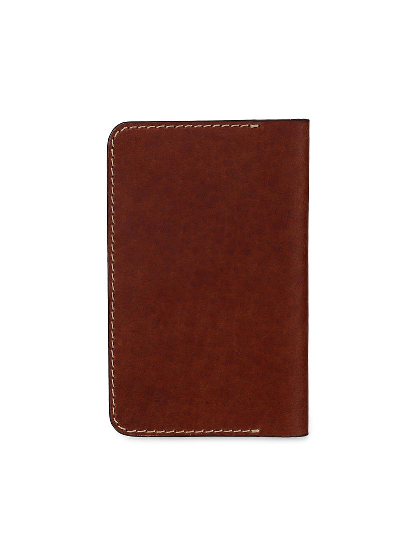 brown leather card holder - 18042103 - Zoom Image - 2