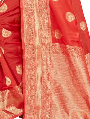 self design woven saree with blouse - 18042117 - Standard Image - 3