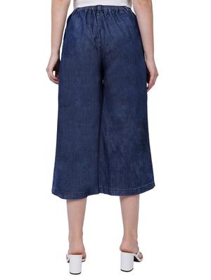 midrise solid wide leg trouser - 18042437 - Standard Image - 3