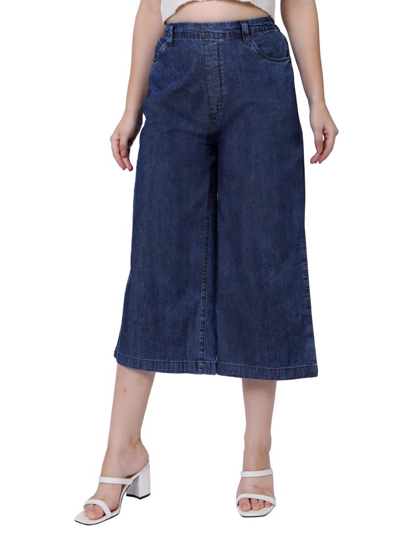 midrise solid wide leg trouser - 18042437 - Zoom Image - 1