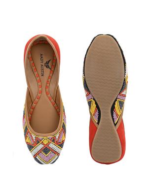 multi colored faux leather slip on jutis & mojaris - 18042442 - Standard Image - 4