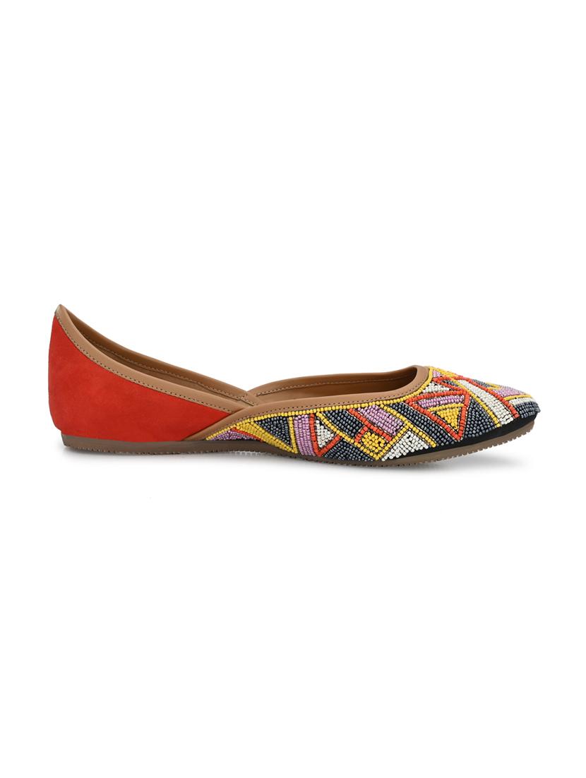 multi colored faux leather slip on jutis & mojaris - 18042442 - Zoom Image - 2