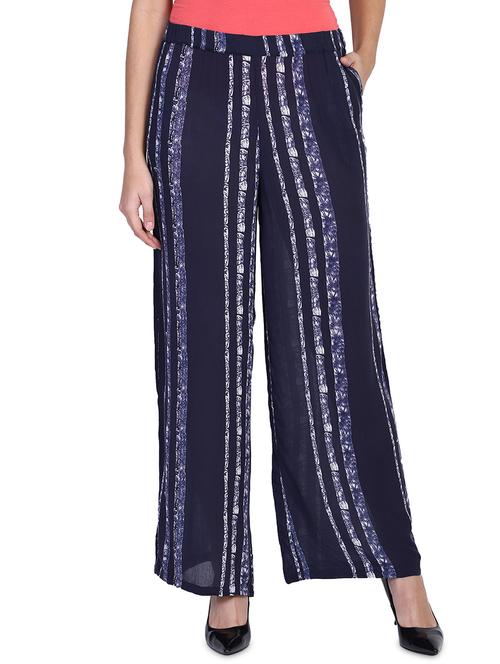 mid rise striped palazzo - 18042558 - Standard Image - 1
