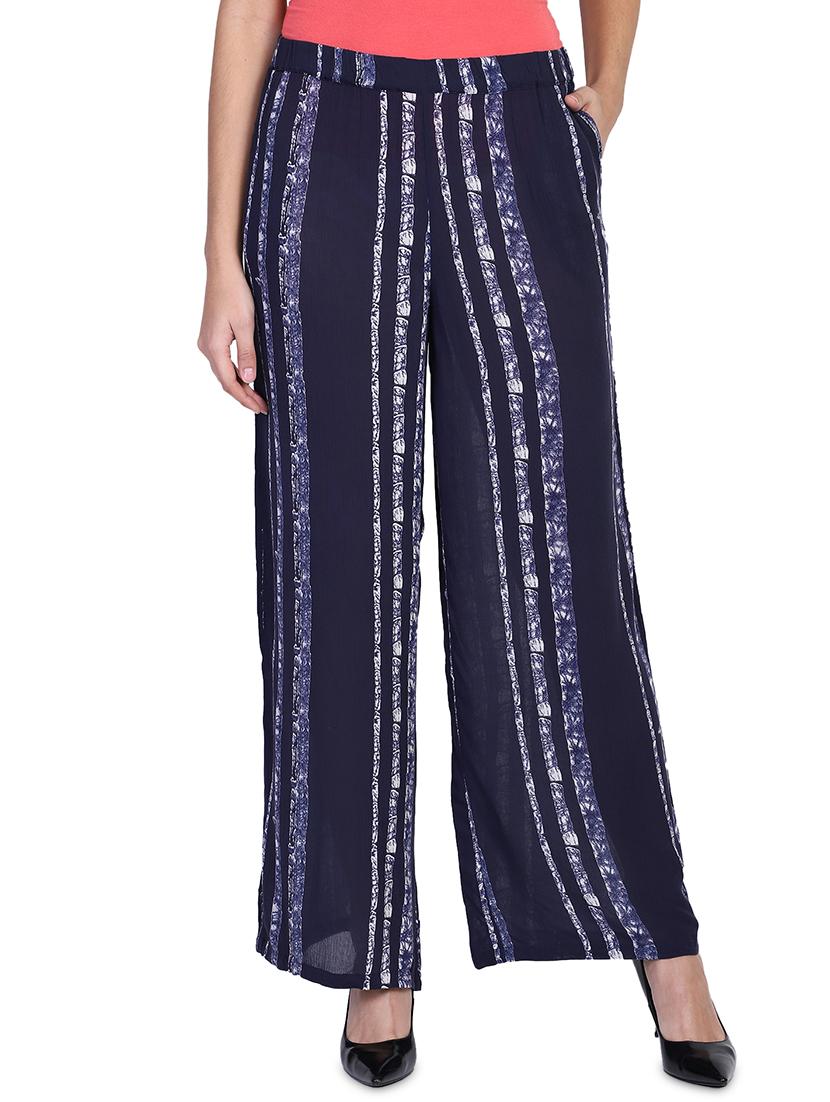 mid rise striped palazzo - 18042558 - Zoom Image - 1